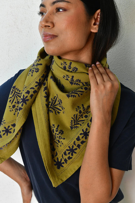 Grand Foulard Galatie Kaki