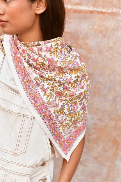 Grand Foulard Calypso Écru