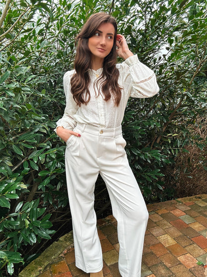 Pantalon Adèle Ivoire