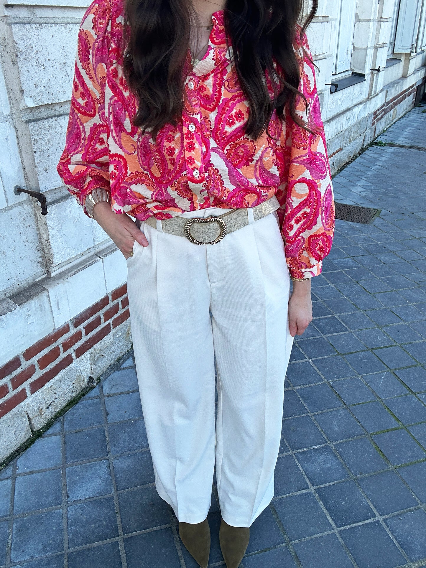 Pantalon Adèle Ivoire