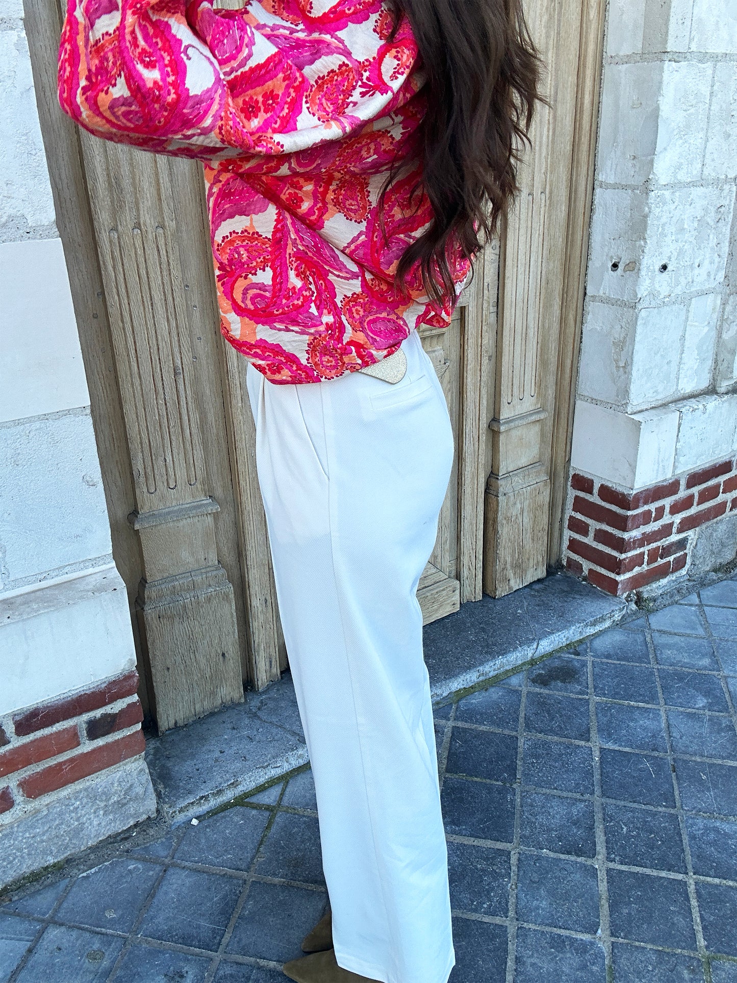 Pantalon Adèle Ivoire