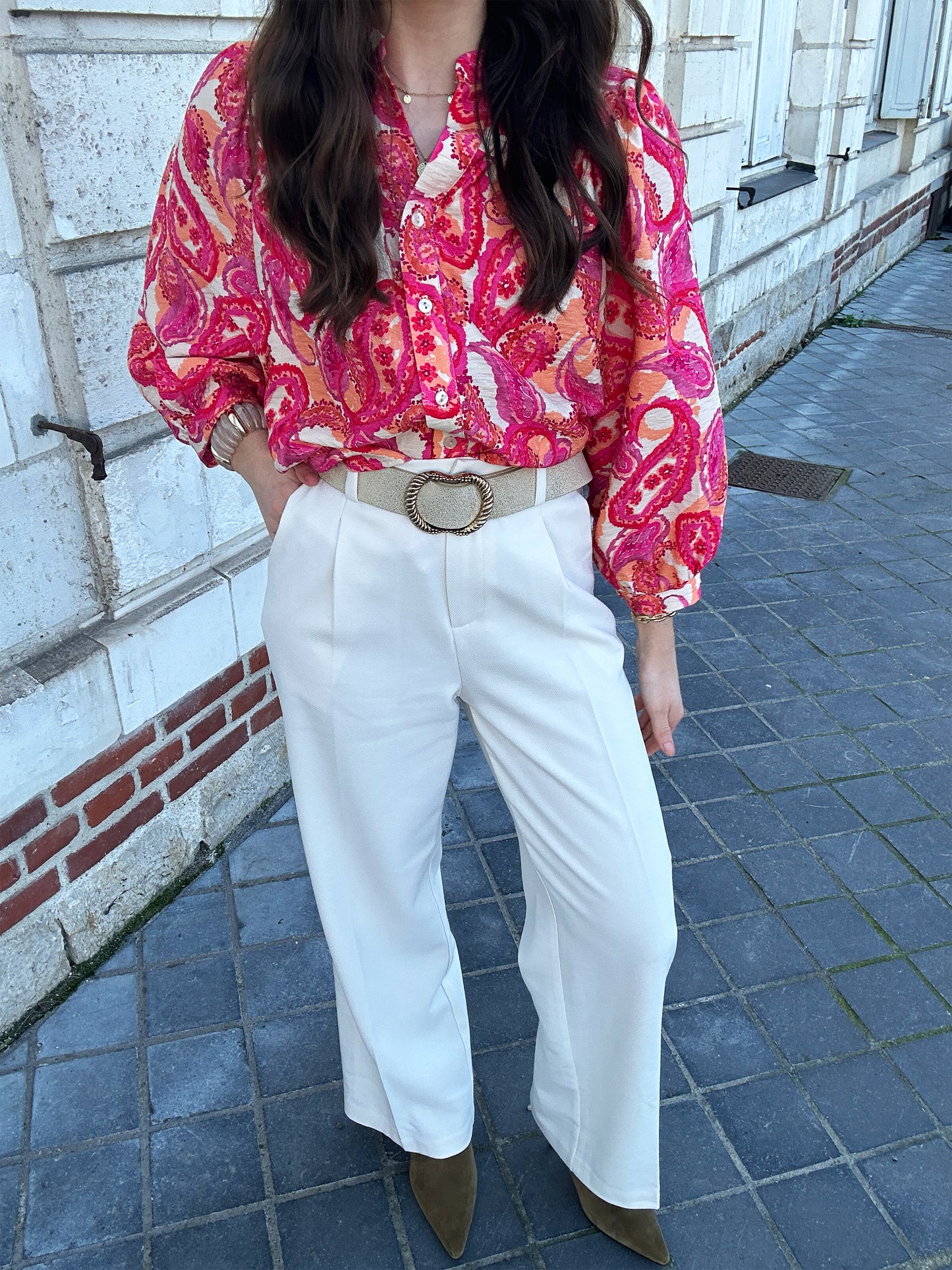 Pantalon Adèle Ivoire