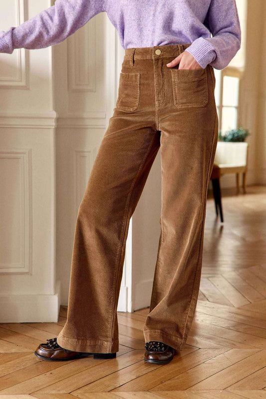 Pantalon Naura Velours Beige