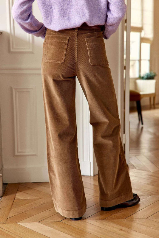 Pantalon Naura Velours Beige