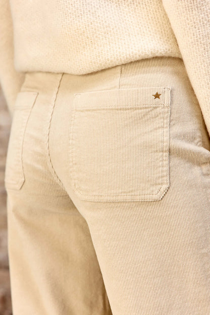 Pantalon Basile Velours Écru