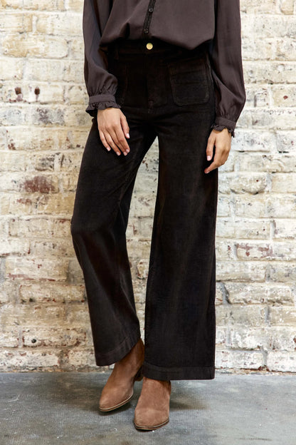 Pantalon Basile Velours Marron