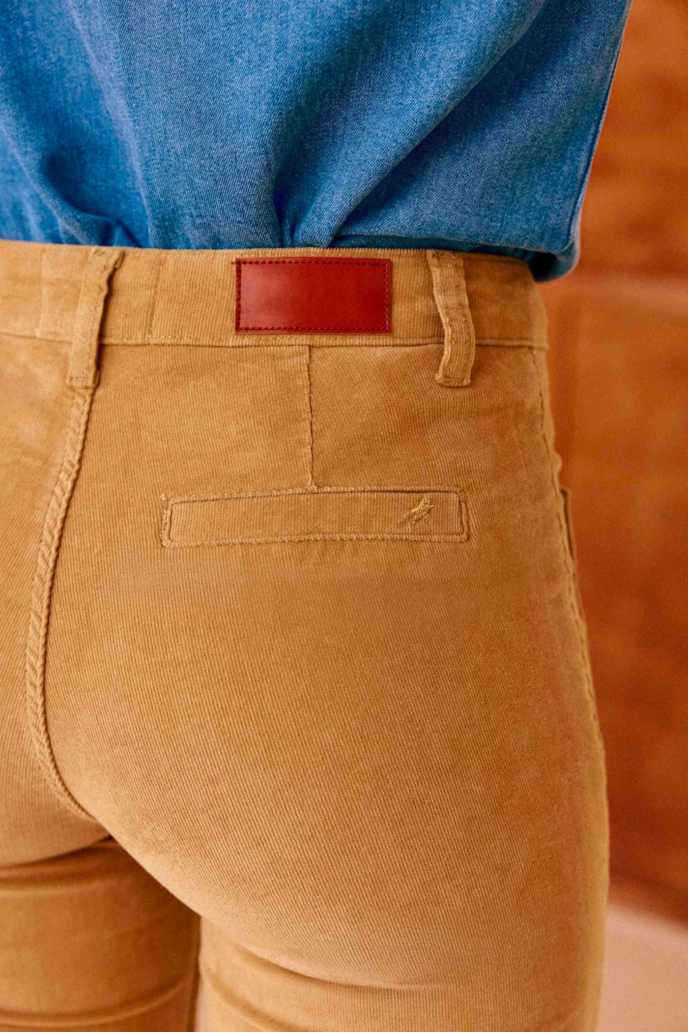 Pantalon Lana Velours Beige