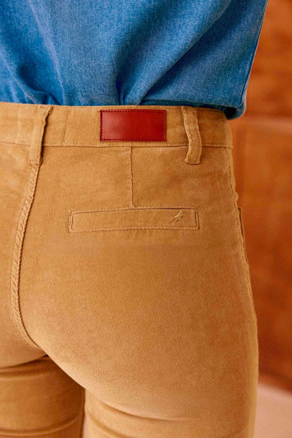 Pantalon Lana Velours Beige