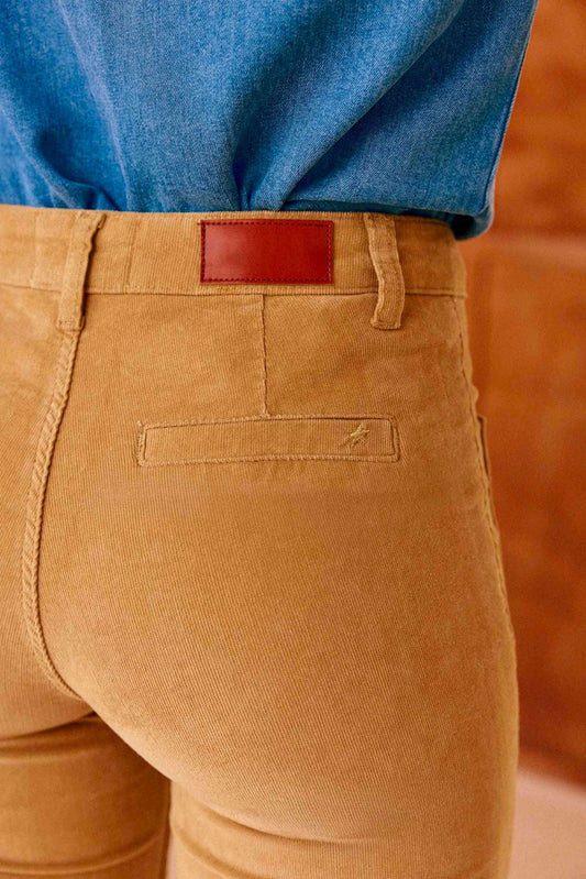 Pantalon Lana Velours Beige