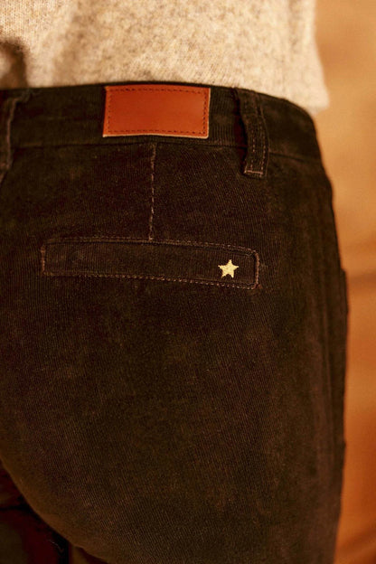 Pantalon Lana Velours Marron