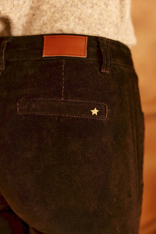 Pantalon Lana Velours Marron