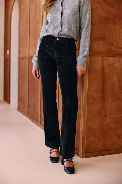 Pantalon Lana Velours Noir