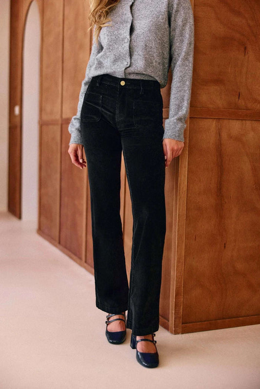 Pantalon Lana Velours Noir