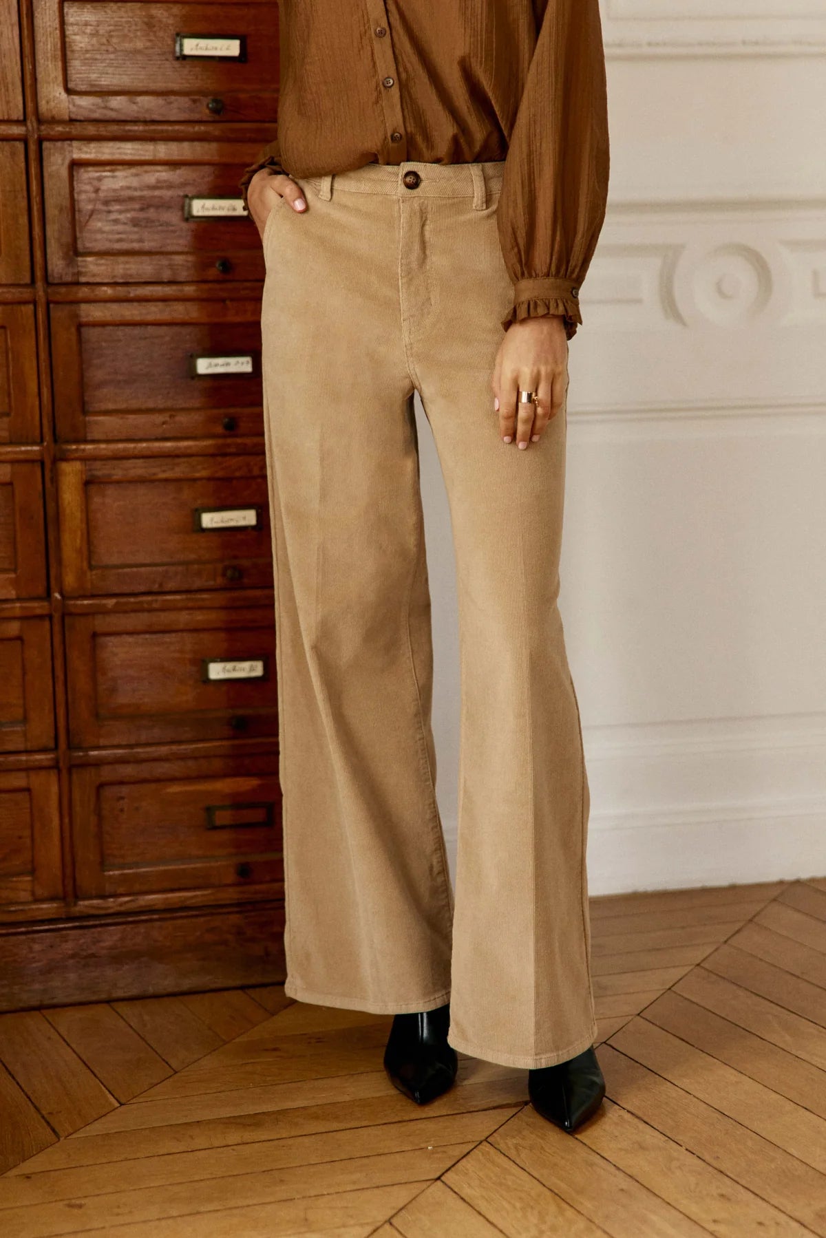 Pantalon Lazare Velours Beige