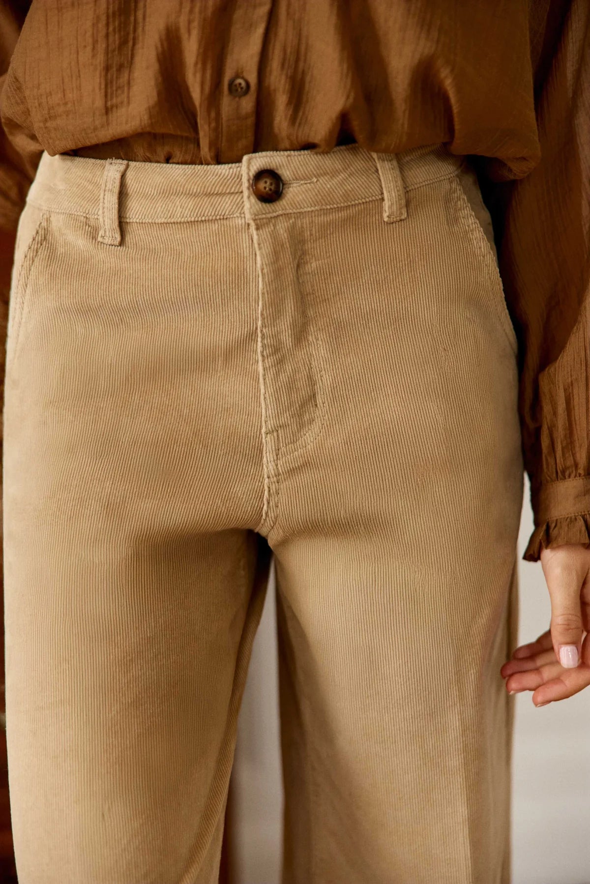 Pantalon Lazare Velours Beige
