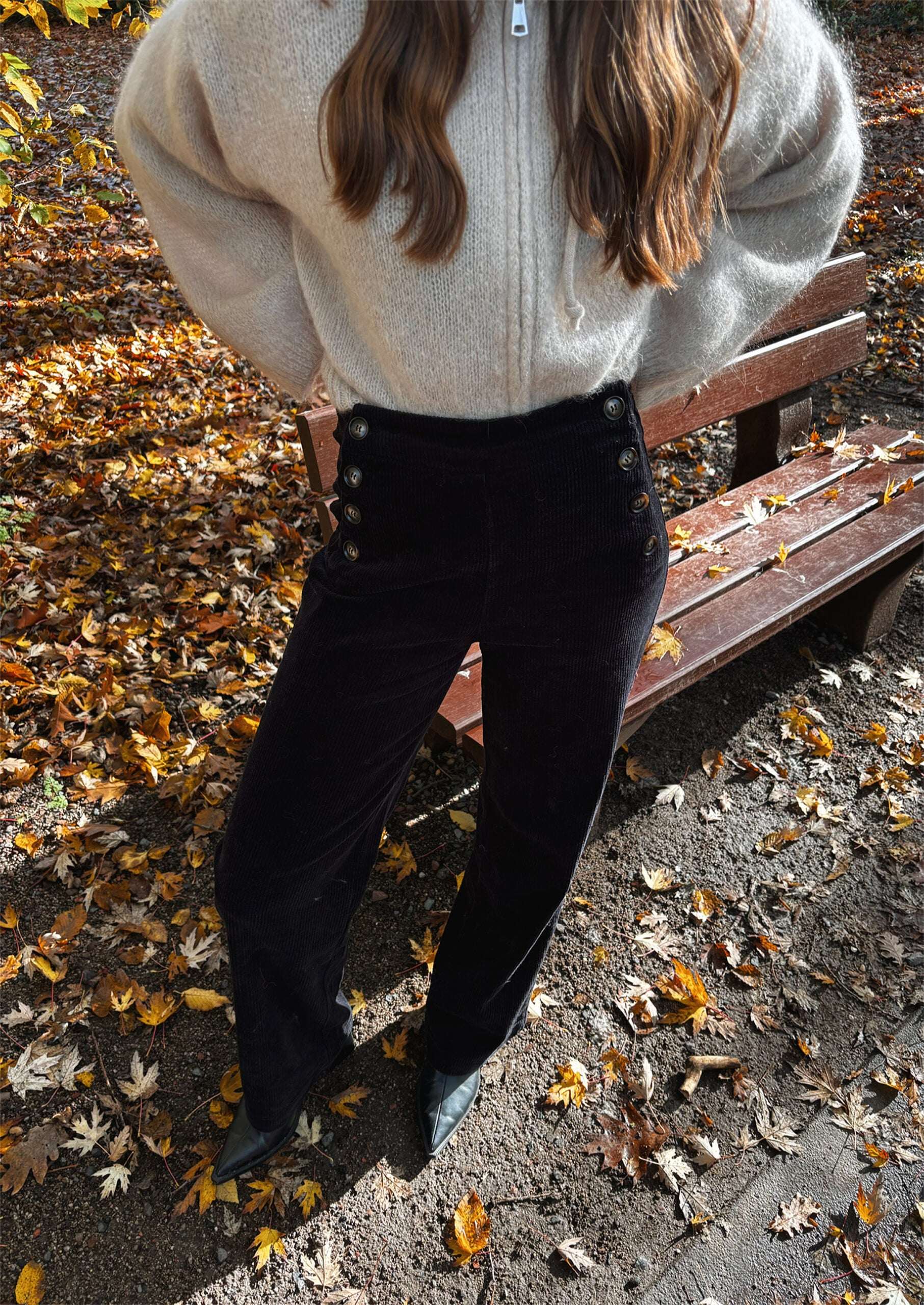 Pantalon Oria Velours Noir