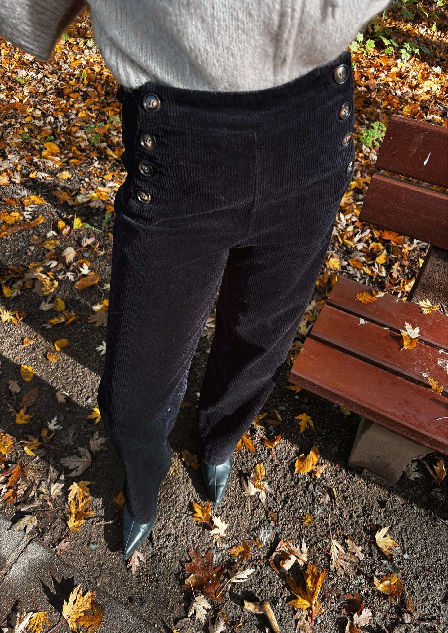 Pantalon Oria Velours Noir