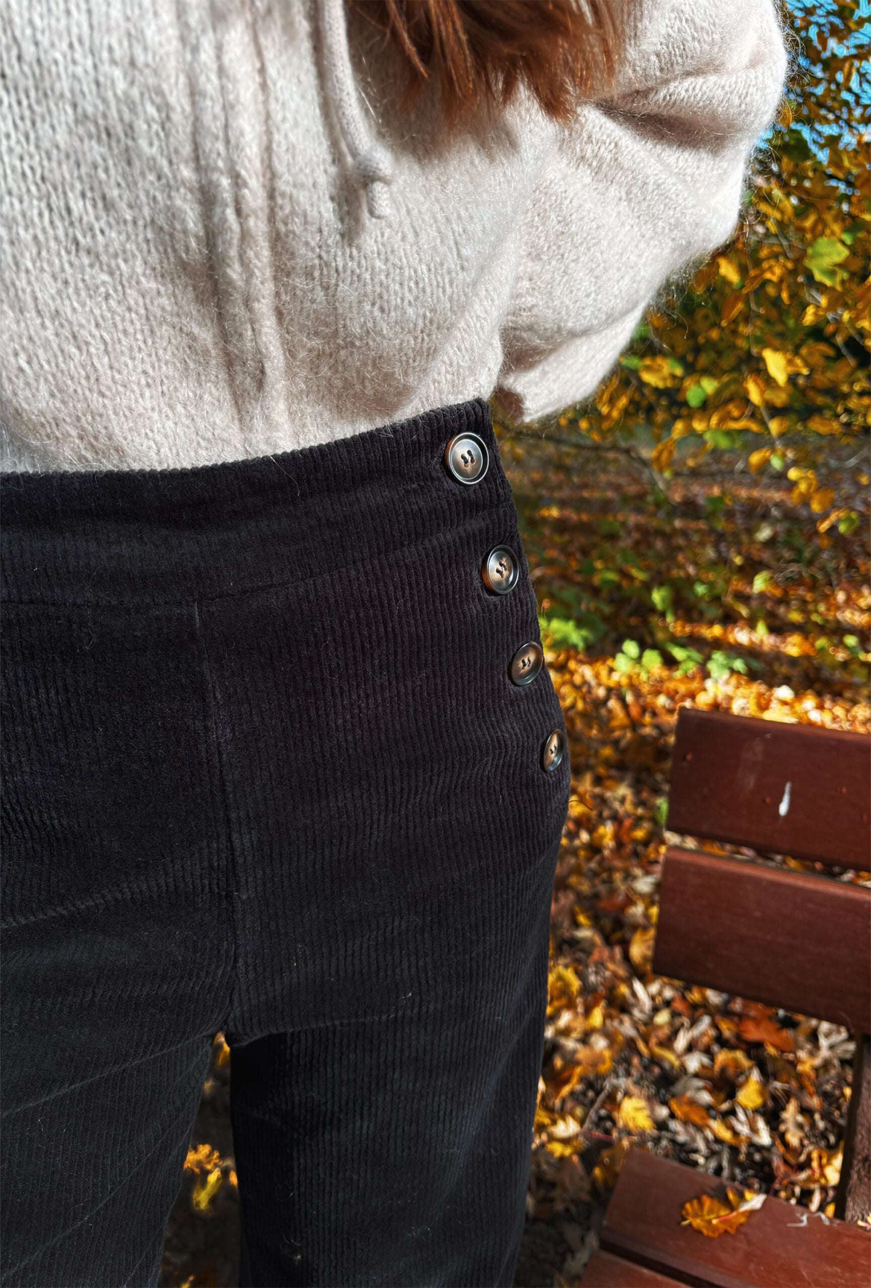 Pantalon Oria Velours Noir