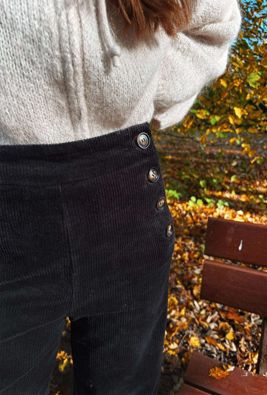 Pantalon Oria Velours Noir