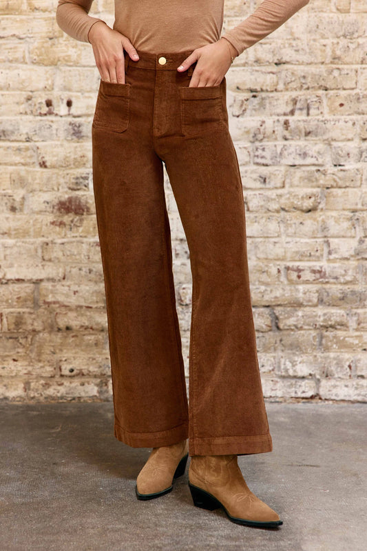 Pantalon Basile Velours Camel