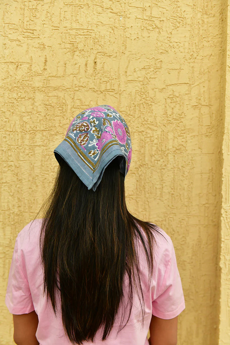 Petit foulard Ani Bleu horizon