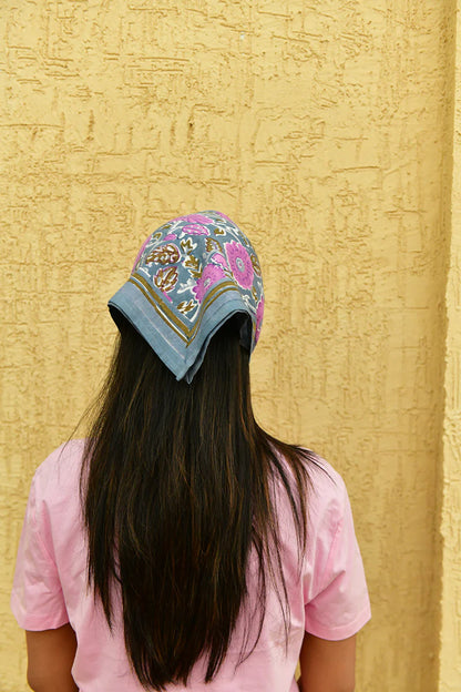 Petit foulard Ani Bleu horizon