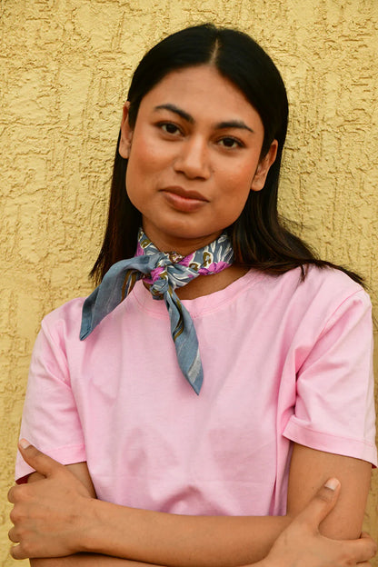 Petit foulard Ani Bleu horizon