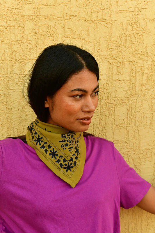 Petit Foulard Galatie Kaki