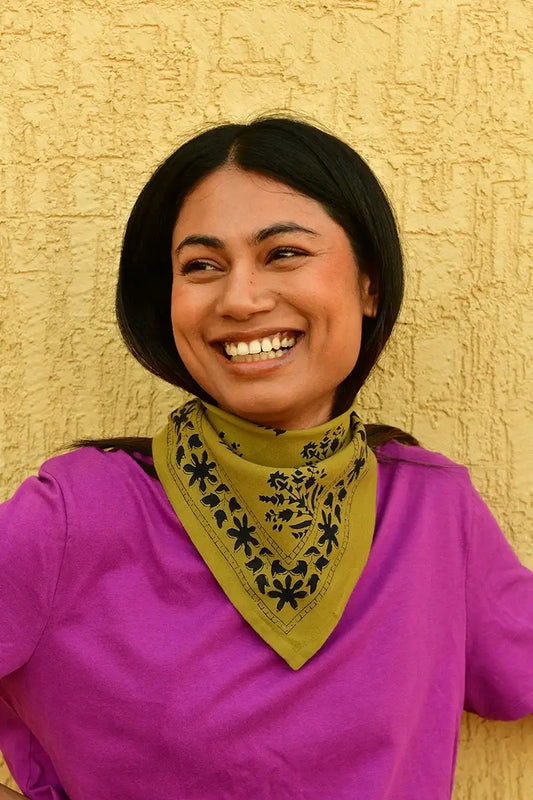 Petit Foulard Galatie Kaki