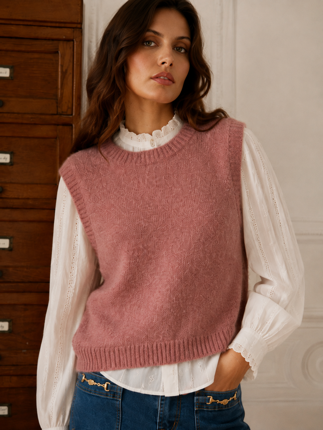 Pull Romy Vieux Rose