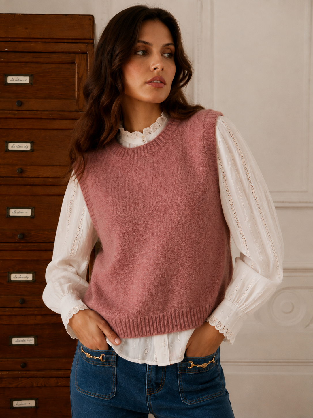 Pull Romy Vieux Rose