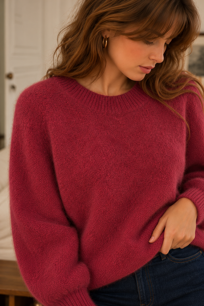 Pull Sunny Framboise