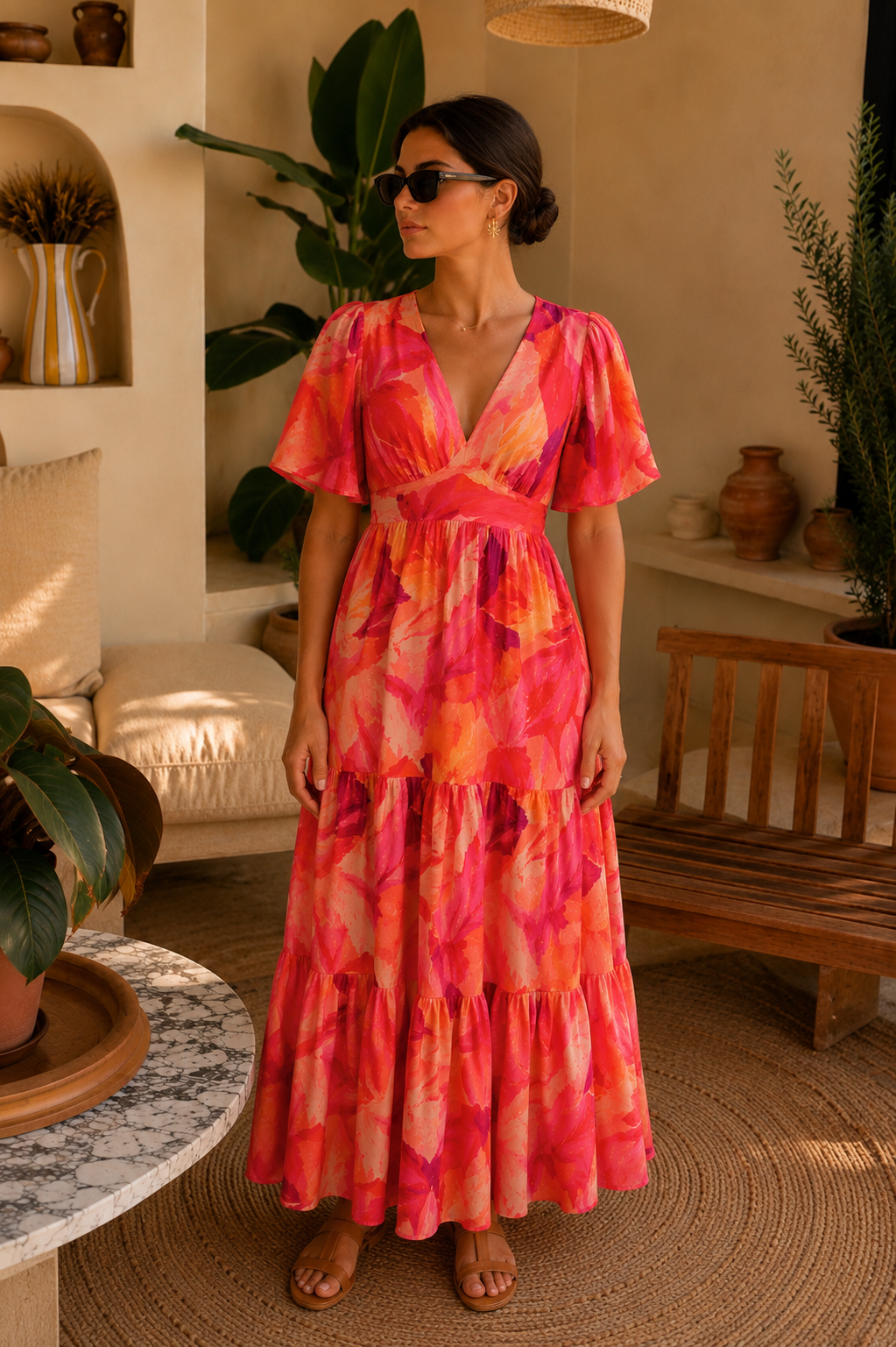 Robe Longue Carmen Floral Les Piplettes