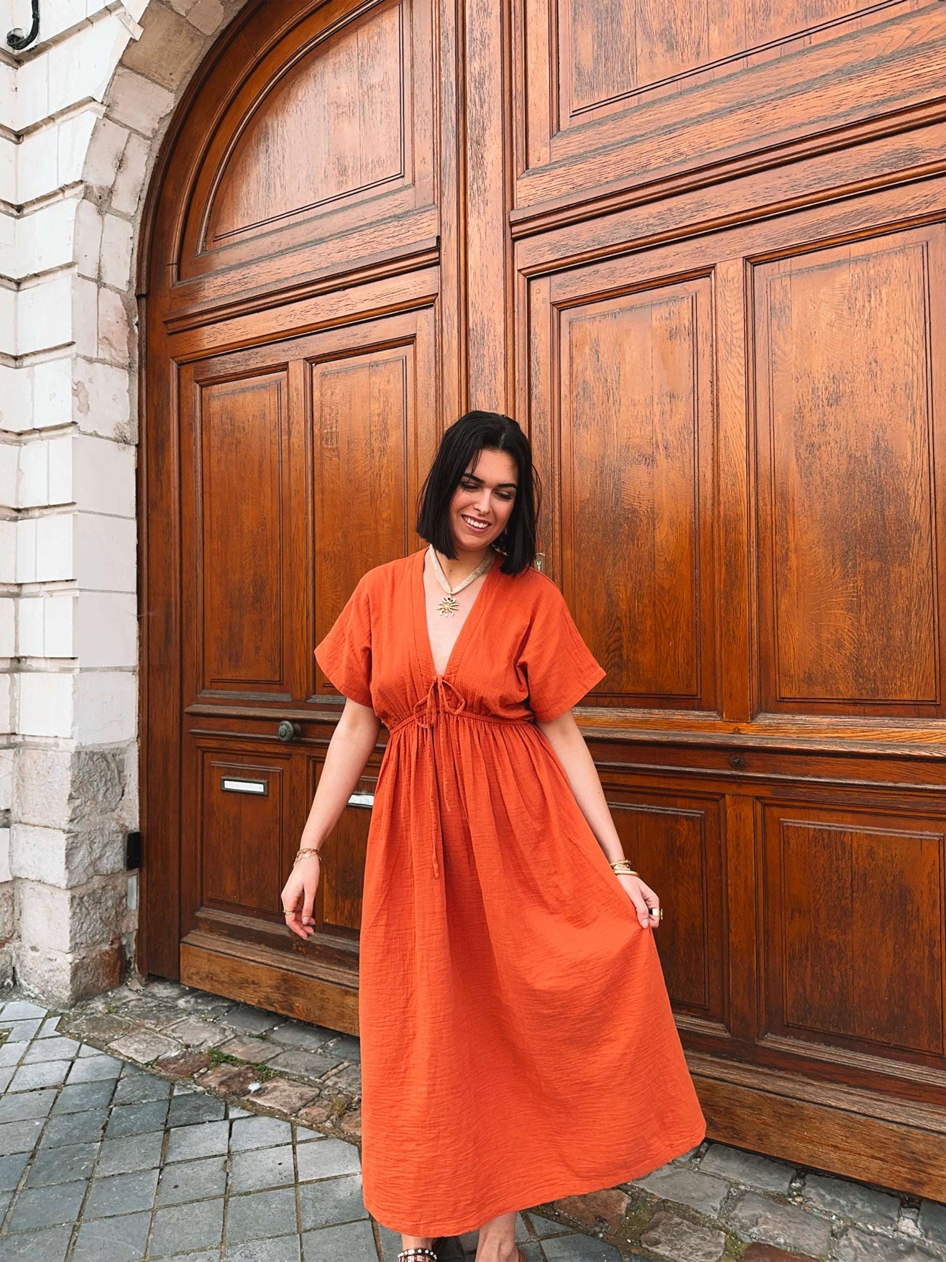 Robe Esmée Terracotta