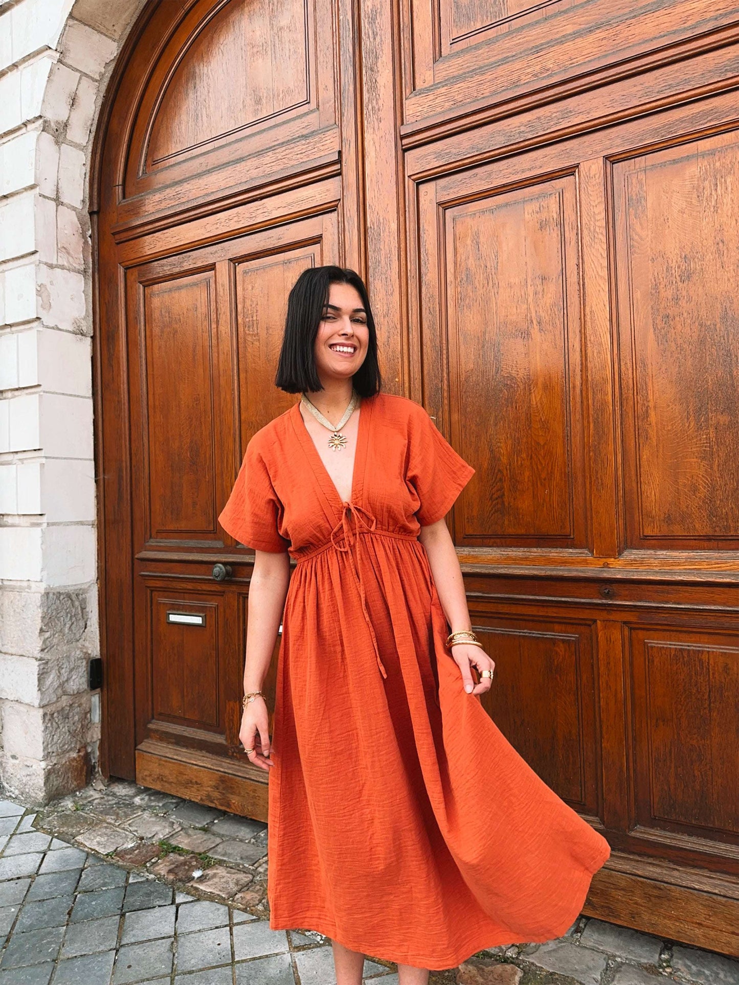 Robe Esmée Terracotta