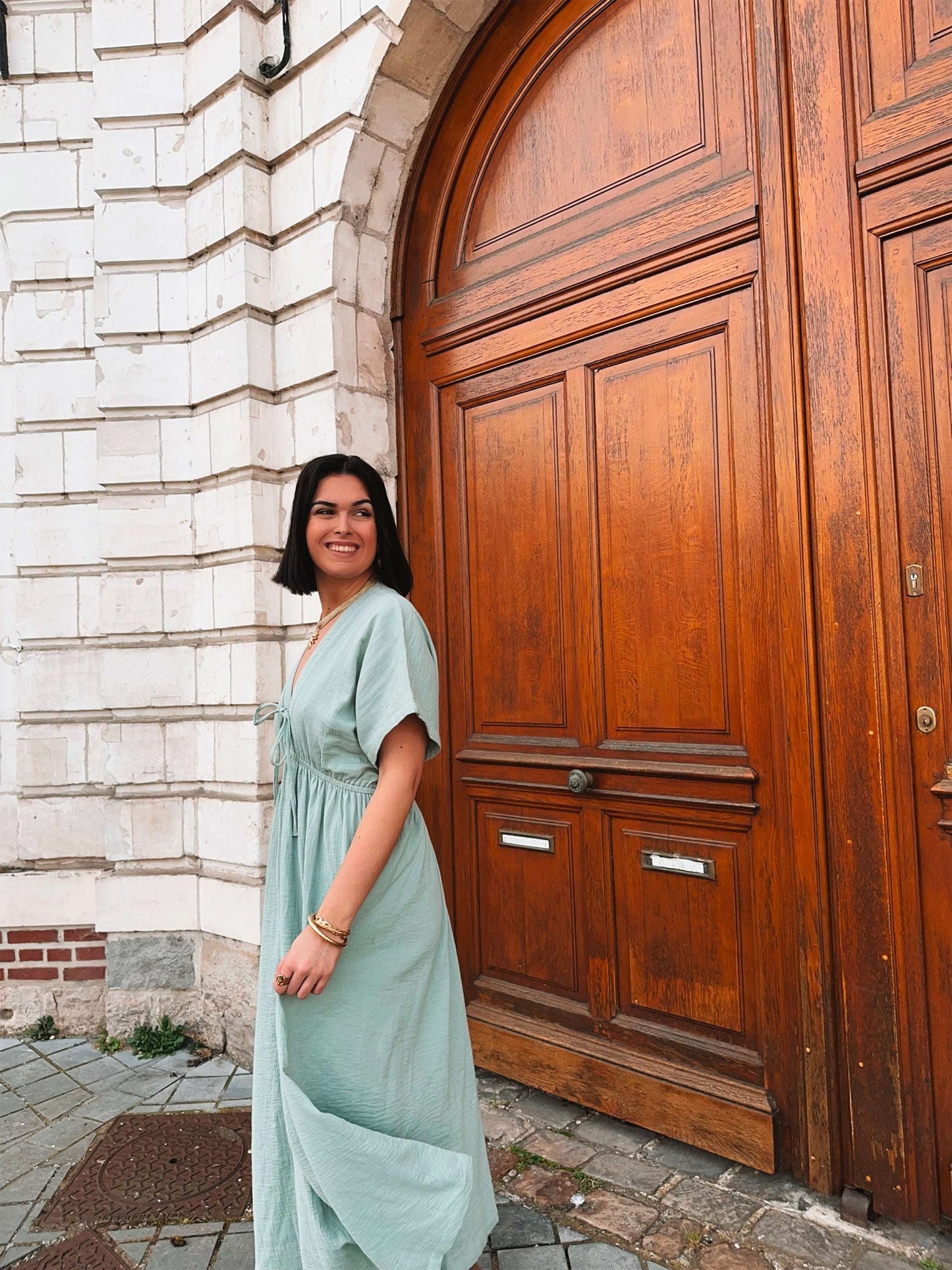 Robe Esmée Vert sauge