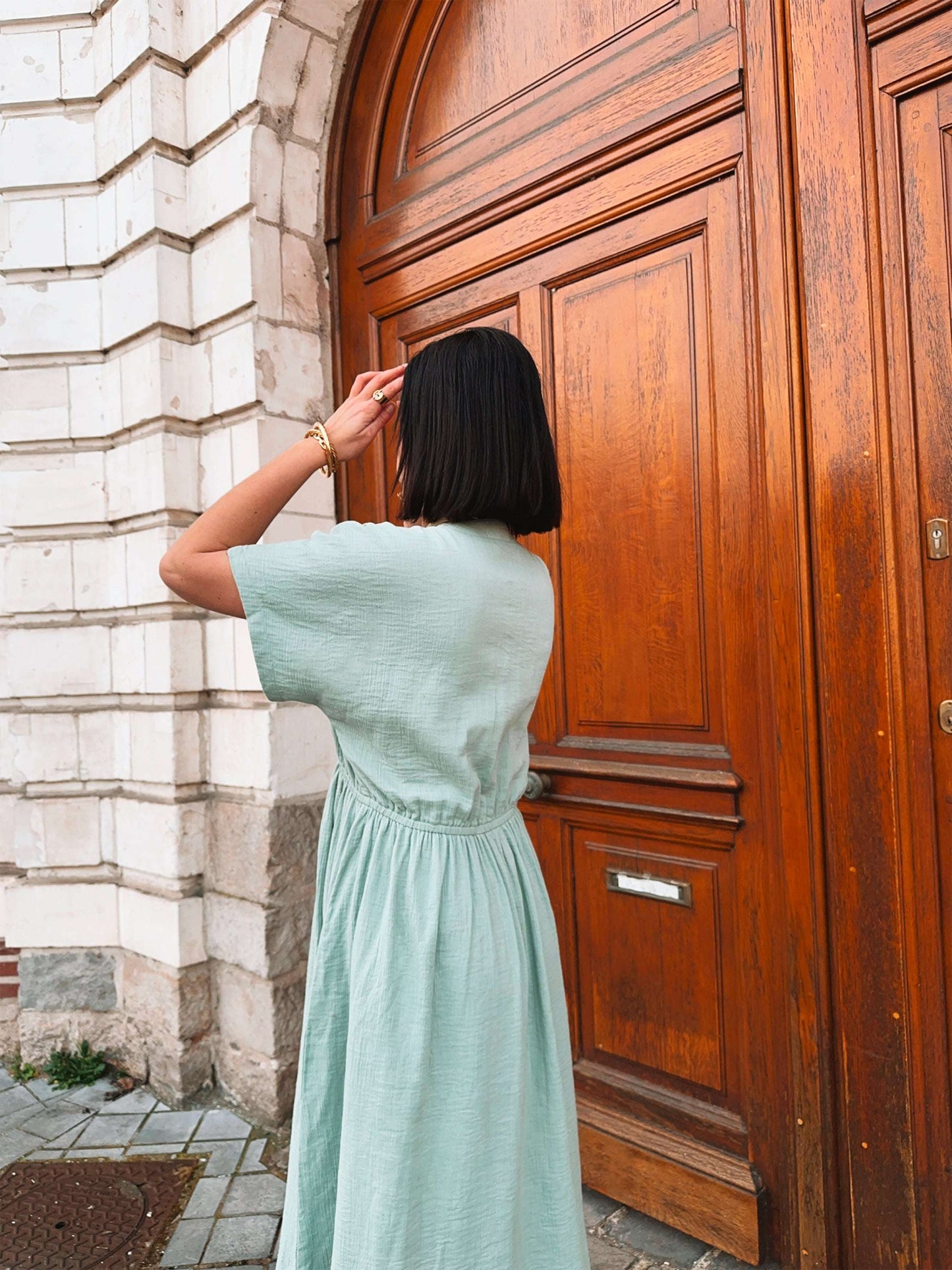 Robe Esmée Vert sauge