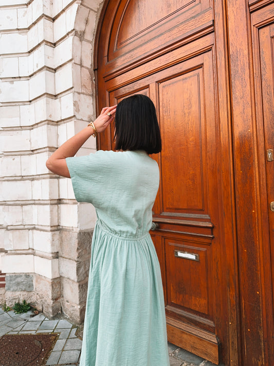 Robe Esmée Vert sauge