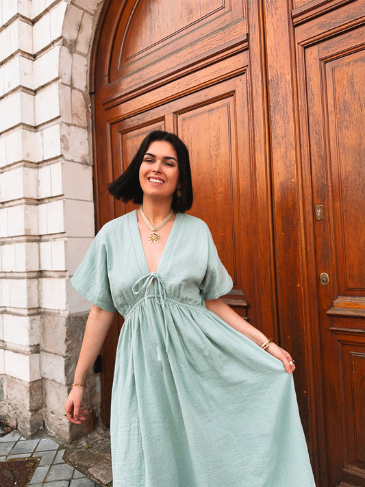 Robe Esmée Vert sauge