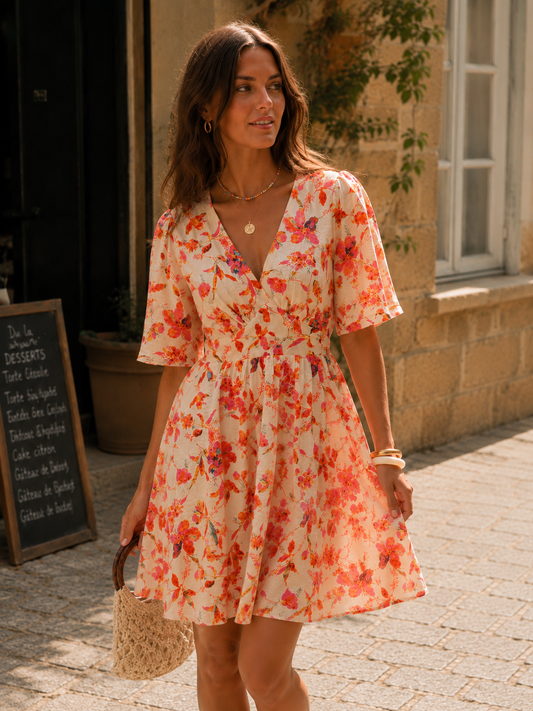 Mattia Coral Dress