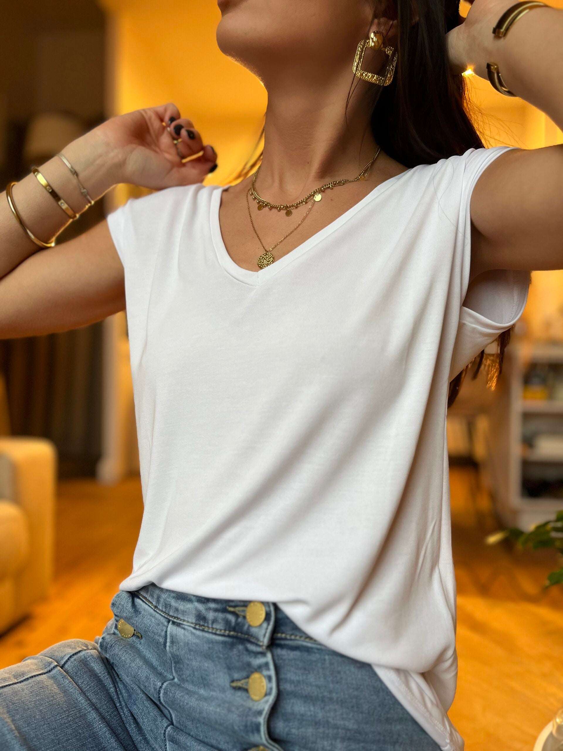 T-shirt Juliette Blanc