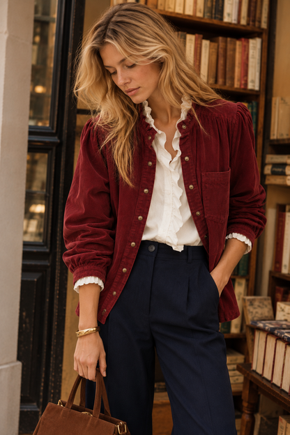 Chemise Lysandre Velours Rouille