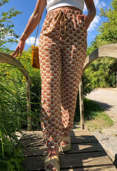 pantalon fluide motifs camel boutique les piplettes