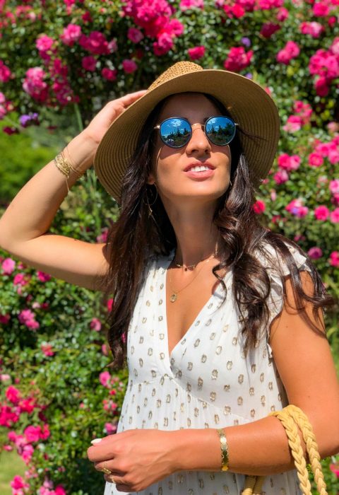 robe blanche longue pois or boutique les piplettes