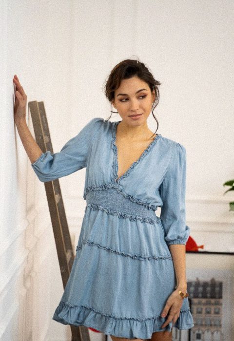 robe courte tencel boutique les piplettes