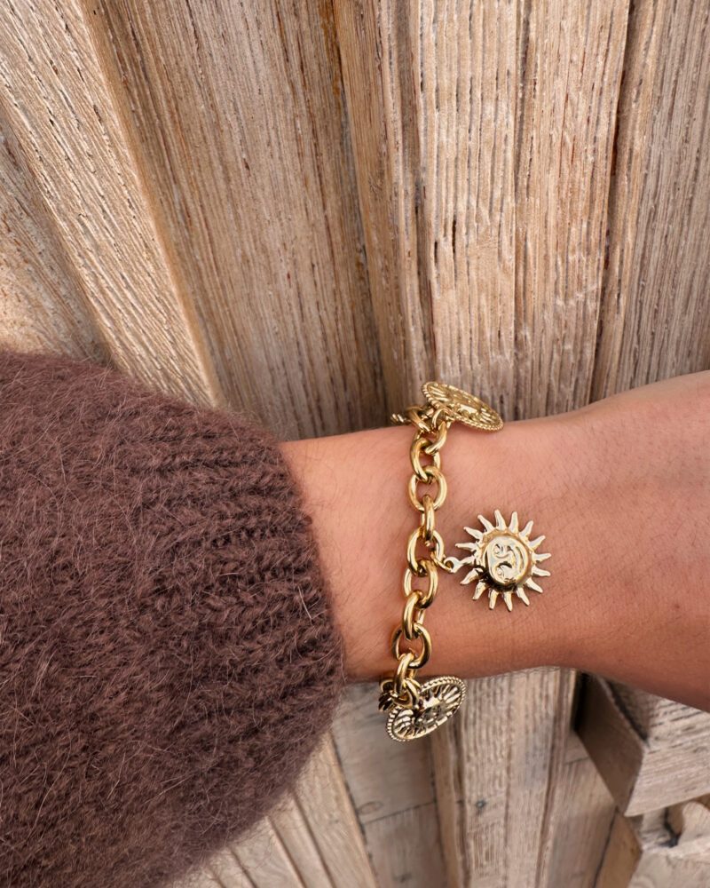 Bracelet soleil doré