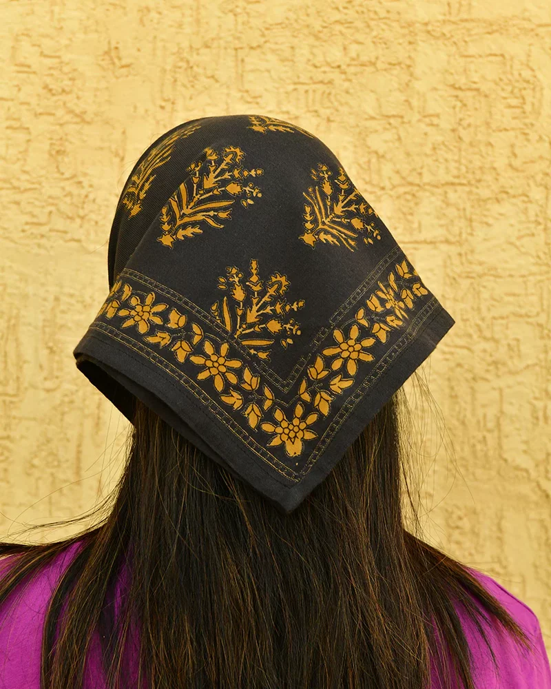 Petit Foulard Galatie Noir By Zantine