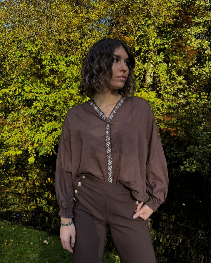 blouse romy chocolat