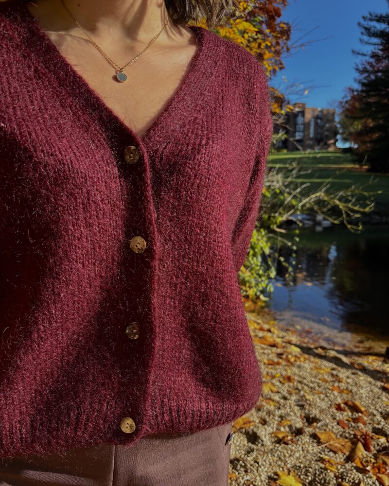 GILET AMELIA BORDEAUX