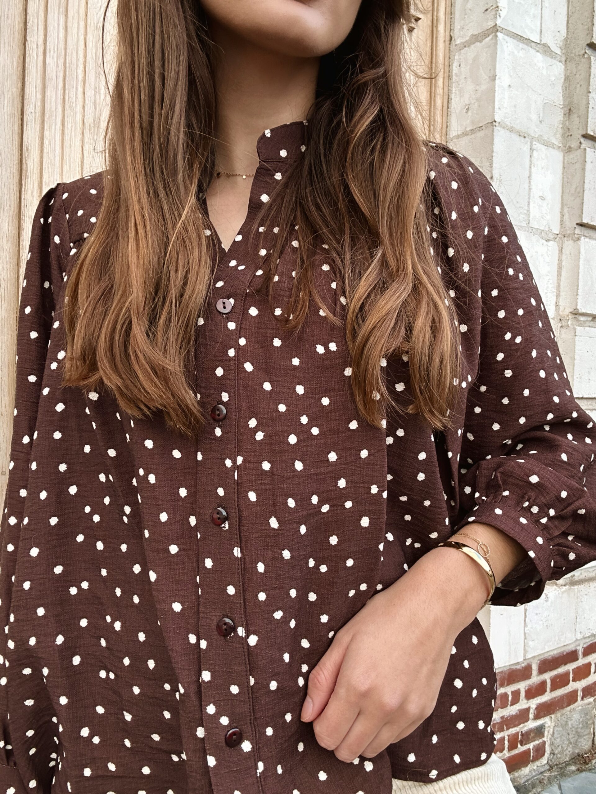 blouse-cassandre-lespiplettes Zoom sur la blouse Cassandre porté par le modèle